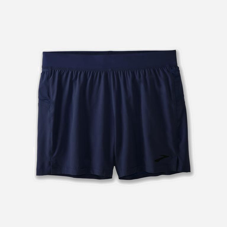 Brooks Men's Sherpa 5 2-In-1 Running Shorts Singapore - Navy (47306-KQYM)